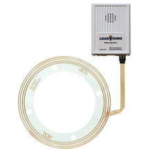 Load image into Gallery viewer, Patented flat flexible sensor mounts on closet flange outside of wax ring-Leak detection capability on both top and bottom of sensor-Sensors in bottom of alarm housing for floor monitoring-24 inch of sensor lead wire to allow alarm housing positioning